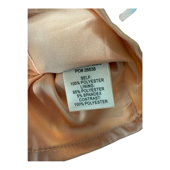 Skies are Blue Peach Silver Sequin Fringe Hem Mini A Line Skirt Disc Party NEW - Picture 6 of 14